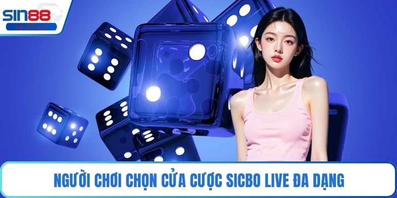 Người chơi chọn cửa cược Sicbo live đa dạng